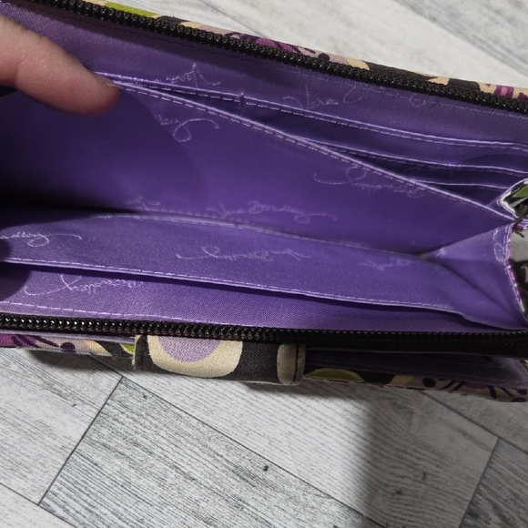 Vera Bradley Purple Floral Wallet - Picture 6 of 16